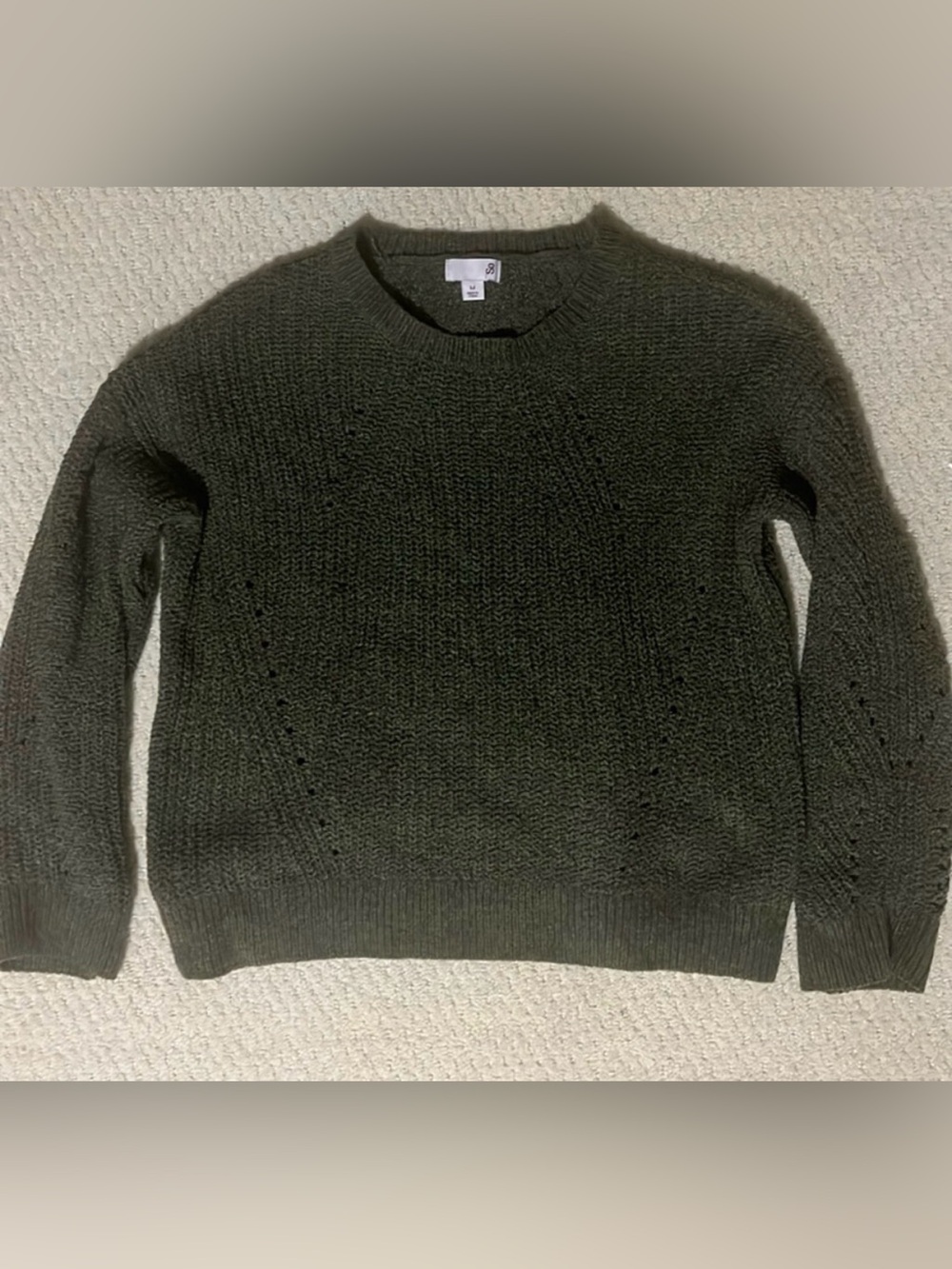 SO Women's Olive Crewneck Sweater